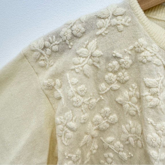 Vintage L.L. BEAN Wool Button Front Cardigan Sweater Women's Grandma core button - Picture 7 of 9